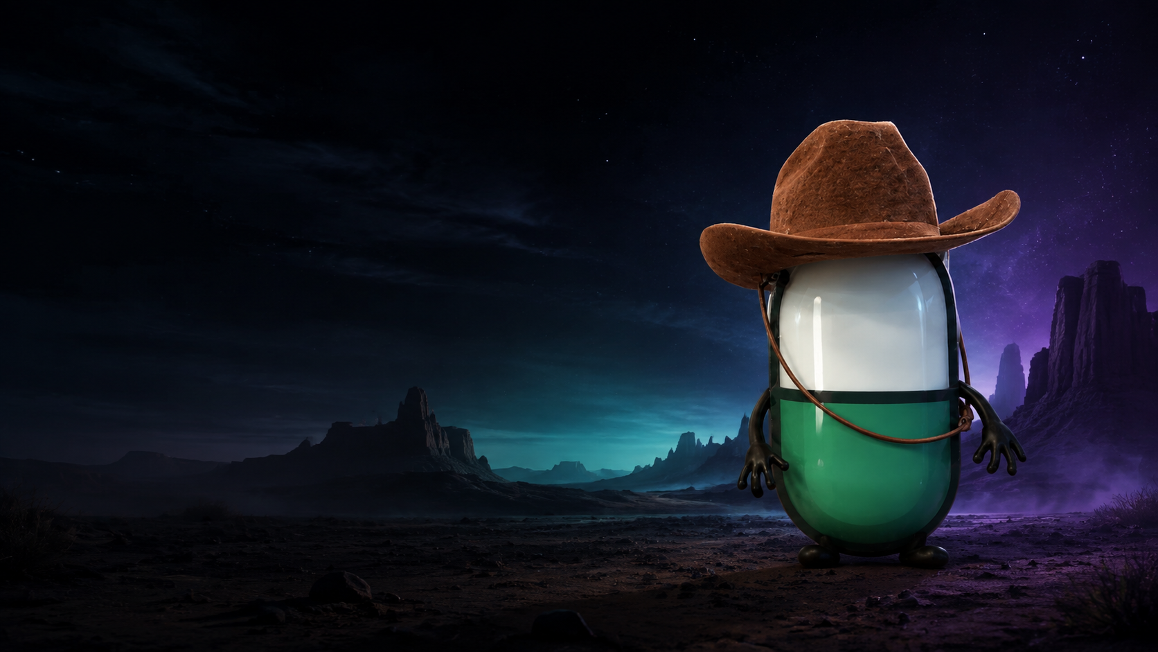 Pnutump, the green capsule cowboy